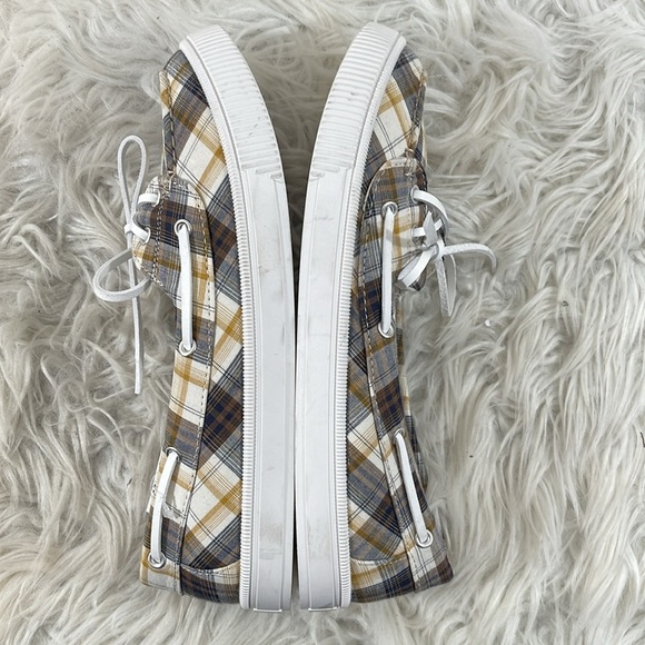 ROCK & CANDY Duffy Plaid Boat Shoes Loafers Size 10 - Picture 7 of 9